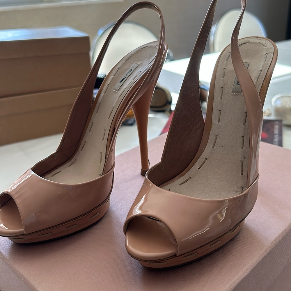 Miu miu open toe heel